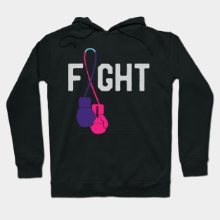 Thyroid Cancer Awareness Day Ribbon Month Survivor Fighter Hoodie